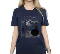 Harry Potter Women's Hufflepuff Quidditch Team Captain Cotton Boyfriend T-Shirt in Navy | Size: 2XL Harry Potter Navy 2XL