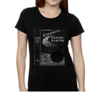 Harry Potter Women's Hufflepuff Quidditch Team Captain Cotton T-Shirt in Black | Size: 2XL Harry Potter Black 2XL