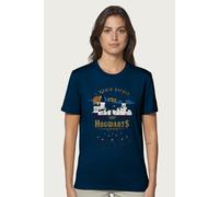 Harry Potter Women's I Would Rather Be At Hogwarts Relaxed Fit T-Shirt in Navy | Size: Small Harry Potter Navy S