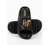 Harry Potter Women's Logo Adult Black Sliders | Size: 4 Harry Potter Black 4