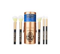 Harry Potter Women's Makeup Brushes Set 5 Piece Set & Travel Case Stand in Gold
