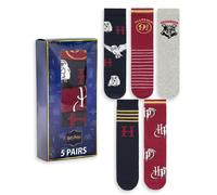 Harry Potter Womens Multicoloured Hogwarts Calf Socks Set of 5 - 4-8 UK