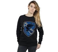 Harry Potter Women's Ravenclaw Crest Flat Sweatshirt Black Medium
