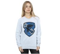 Harry Potter Women's Ravenclaw Crest Flat Sweatshirt in Grey | Size: Large Harry Potter Grey L