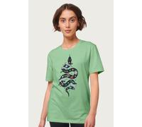 Harry Potter Women's Serpent Of Slytherin Ambition Cunning Pride Relaxed Fit T-Shirt in Mint | Size: Large Harry Potter Mint L