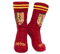 Harry Potter - Women's Slippery Socks - Burgundy Gryffindor/Black Woolly Bed Socks - One Size Fits Women's Size 5-8 - Official Merchandise