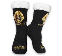 Harry Potter - Women's Slippery Socks - Burgundy Gryffindor/Black Woolly Bed Socks - One Size Fits Women's Size 5-8 - Official Merchandise