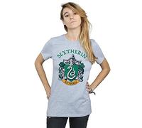 Harry Potter Women's Slytherin Crest Boyfriend Fit T-Shirt Sport Grey XX-Large