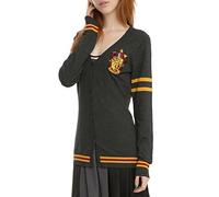Harry Potter Womens Gryffindor House Open Front Cardigan Juniors Knit Sweater, Gryffindor, X-Large