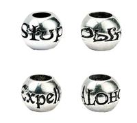 Harry Potter Women's Spells Charm Beads Set (Pack Of 4) in Silver Harry Potter Silver One Size