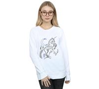 Harry Potter Women's Unicorn Line Art Sweatshirt in White | Size: 2XL Harry Potter White 2XL