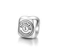 Harry Potter x FANCIME Collaborative Collection - Slytherin Bead Charm, Sterling Silver Charms Bracelet Jewellery Gift for Women Girls