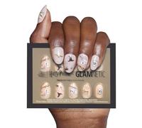 Harry Potter™ x Glamnetic Press On Nails - Hogwarts™ | Semi-Transparent Multi Graphic Short Oval False Nails, Reusable Stick On Fake Nails with Glue | Salon Quality | 15 Sizes - 30 Nail Kit
