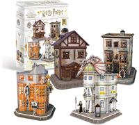 Harry Potter 7585 Diagon Alley 4 in 1 3D Puzzle Set, White Or Light