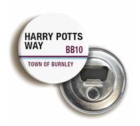 Harry Potts Way BB10 Burnley Road Sign Bottle Opener Fridge Magnet (Circular 2.3inch / 59mm Diameter)