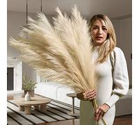 Harry’s Cottage Premium Quality Beige Tall Pampas Grass Artificial Large | 3 Stems 115cm Artificial Pampas Grass Decor for Floor Vase Home Décor | Large Artificial Flowers Indoors