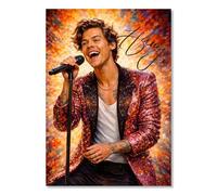 Harry Styles Art Styled Signed Poster Print - Limited Edition Autograph Fan Gift, Collectible Memorabilia Wall Art Merchandise (A3 Unframed)