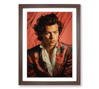 Harry Styles Classicism No.3 Framed Print | A2 Walnut Framed Wall Art | Ready to Hang | Modern Nature Picture | Living Room Bedroom Lounge Office