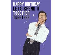 Harry Styles Fan Inspired Birthday Card - “Harry Birthday, Let’s Spend It Together” - Music Pop Culture Greeting Card for Fans
