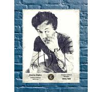 - Harry Styles Limited Edition Signed Autograph Print - 8x6 Inches - Ready to be Framed - B/W Autograph Art V2
