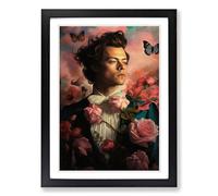 Harry Styles Romanticism Framed Print | A2 Black Framed Wall Art | Ready to Hang | Modern Nature Picture | Living Room Bedroom Lounge Office