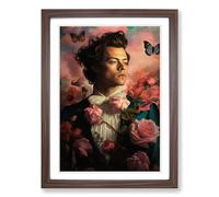 Harry Styles Romanticism Framed Wall Art Print A2 Walnut | Ready to Hang, Premium Gi Paper, Fade-Resistant Inks, Securely Packaged, UK Made