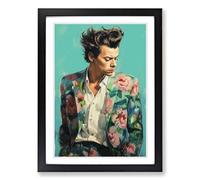 Harry Styles Tachisme Framed Print | A2 Black Framed Wall Art | Ready to Hang | Modern Nature Picture | Living Room Bedroom Lounge Office