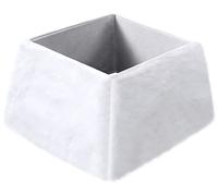 Harrycle Christmas Tree Collar Faux Fur Christmas Tree Box Stand Base Cover Square Ring Snowy White Plush Skirt for Xmas Holiday Party Decorations