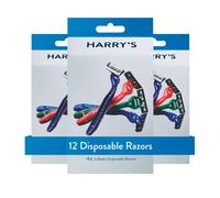 Harry's Disposable Razors for Men - 12 Count - 3-Blade Men's Razors for Travel and On-the-Go Convenience