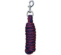 Harry's Horse 31200003-03 Headcollar Lead Rope Soft Silver Carabiner Hook Bordeaux/Navy
