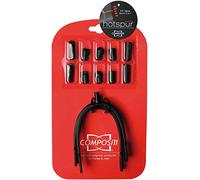 Harry's Horse Women's Sporen Compositi Hotspur, Black, M-M UK