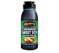 HARRYS HOT HONEY Japanese Sweet Soy HONEY GLAZE - Sweet Soy with Honey, Ginger and Five Spice - DRIZZLE ON STEAKS, STIR-FRY VEGETABLES, NOODLES - UK Made - 290g