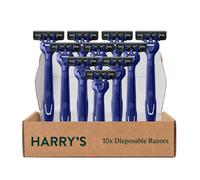 Harry's Men's Disposable Razors, 3-Blade Razors with Lubricating Strip and Pivoting Head, 10 count