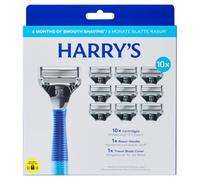 Harry's Men's Razor and 10 X 5 Blade Cartridge Indigo Blue
