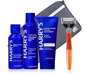 Harry's Original Essentials Gifting Bundle - Includes Men's Razor, Shaving Gel, After Shave Balm and Face Wash