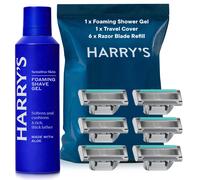 Harry's Plus Razor Blades Refill and Foaming Shave Gel, (6) Refills with Precision Trimmer, 60ml Foaming Shave Gel - Blades Compatible with 'Harry's