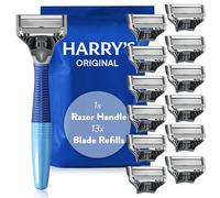 Razors for Men - Men's Razor Set with Indigo Blue Handle, 13 Razor Blade Refills, Travel Blade Cover