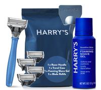 Harry's Razors for Men - Men's Razor Set with Indigo Blue Handle, 5