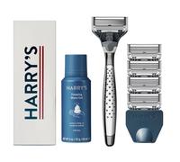 Harry's Shaving Kit for Men - Razor Handle 5 Razor Blade Refills Foaming Shave Gel and Travel Blade Cover - Craft Edition