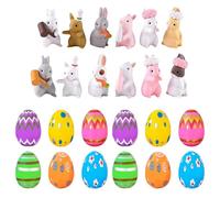 Harsever 12 Pack Easter Egg Fillers with Bunny Plush Easter Eggs with Toys Inside,Craft Stuffer for Kids Easter Egg Hunt Filler Stuffer Party Gift for Boys Girls Classroom Exchange Gift