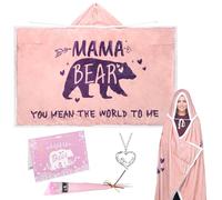 Harsever Gifts for Mom Wearable Blanket Hoodie (Brown)