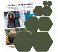 Harsgs Down Jacket Repair Patches, Self Adhesive Nylon Repair Patch, Pre-Cut Waterproof Repair Patches for Down Jackets Coats Clothing Tents Sleeping Bags, Green 8pcs