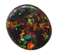 HARSHALI GEMS 4.3 Carat Black Australian Fire Opal Stone - Original and Natural AA TDV Gemstone - Certified for Jewelry Making, Energy Stone, Reiki, Meditation, Art-Crafts-DIY - For Men and Women