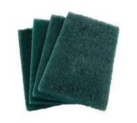 HARSKIYER 4pcs Green Scouring Pads, Heavy Duty Scour Pads Multipurpose Scour Pad Reusable Scrubbing Pads with Anti Grease Technology for Kitchen Scrubber Sink Dish Cleaning Metal Grills