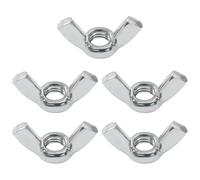 HARSKIYER 5 Pcs 1/2"-13 Wing Nuts, 304 Stainless Steel Butterfly Wing Nut, Corrosion-Resistant Fasteners with Hand Twist Design for DIY Projects, Furniture Assembly and Machinery Maintenance