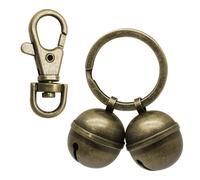 HARSKIYER Coppor Bell for Dog Collar, Animal Tracking Bells with Quick-Snap Clips & Hanger Clip, Audible Pet Location Indicator for Cats and Dogs