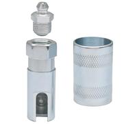 HARSKIYER Grease Gun Coupler, 90 Degree Right Angle Design with 1/8 Inch NPT Threads, Push-On Slotted Construction for Standard Grease Hoses, Easy Connection in Automotive and Industrial Applications