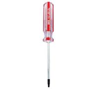 HARSKIYER T10 Security Torx Screwdriver with Magnetic Tip, 5.9 Inch / 150mm Cr-V Steel Screwdriver for Repairing and DIY, 3 Inch Working Length with Red Insulated PVC Handle