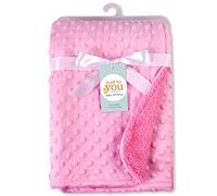 Harson&Jane Soft Fleece Unisex Baby Bubble Blanket Bathrobe Swaddling Wrap Swaddle for Baby Newborn 76×102cm Pink