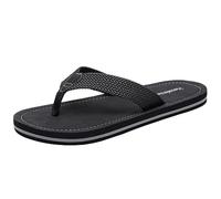 Harssidanzar HM001EU Men's Flip Flops, Casual, Surf Flip-Flops, Beach Flip-Flops, Bathing, Sandals, Non-Slip and Durable Summer Flip Flops, black, 9.5 UK